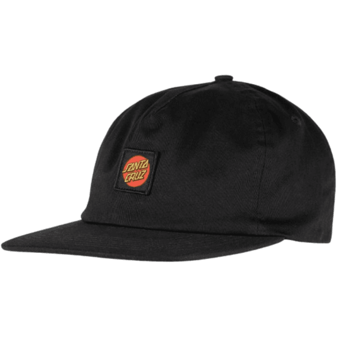 Santa Cruz Cruz Label Snapback in Black