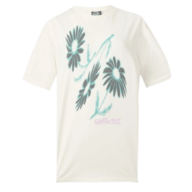 Santa Cruz Dizzy Daisy T-shirt in Unbleached Cotton