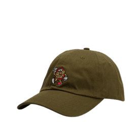 Santa Cruz Dot Guy Cap in Deep Olive