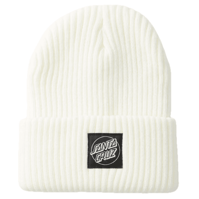 Santa Cruz Opus Dot Label Beanie - Unbleached Cotton