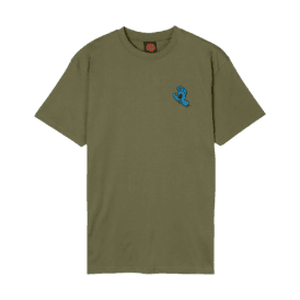 Santa Cruz Screaming Hand Chest T-shirt in Deep Olive