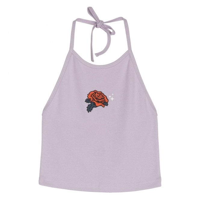 Santa Cruz Womens Rose Glimmer Halter Top in Pale Lavender