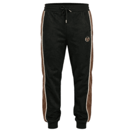 Sergio Tacchini Contrasto Tp Suede Trackpants Black/potting Soil/gardenia