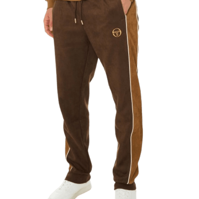 Sergio Tacchini Contrasto Tp Suede Trackpants Golden Brown/potting Soil/gard
