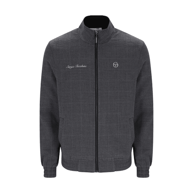 Sergio Tacchini Deluca Track Jacket in Charcoal Marl/black