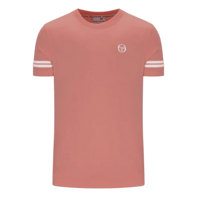 Sergio Tacchini Grello Crew Neck T Shirt Light Mahogany/white
