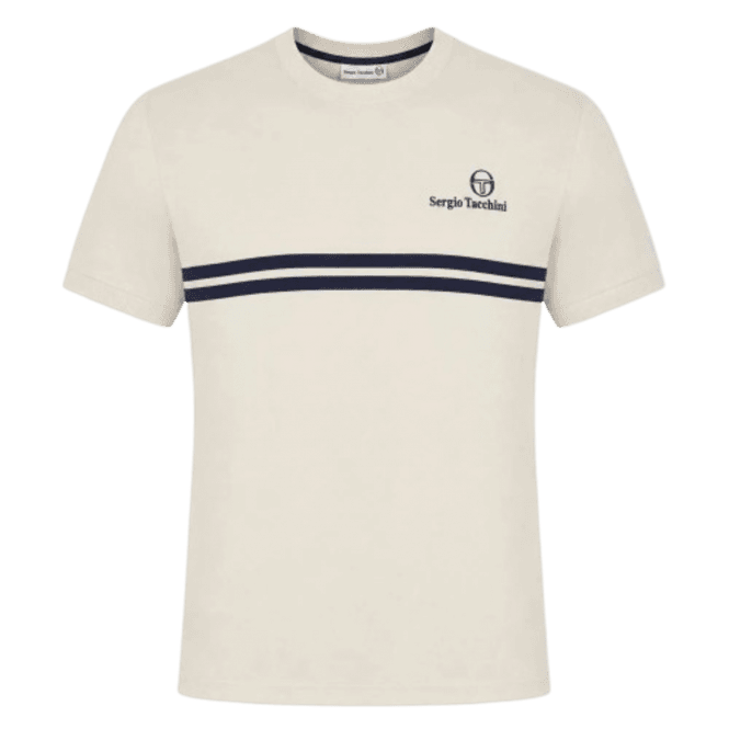 Sergio Tacchini New Supermac T Shirt in Peyote/maritime Blue