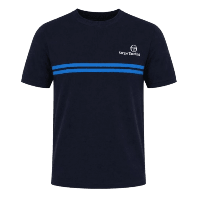 Sergio Tacchini New Supermac T Shirt Maritime Blue/princess Blue