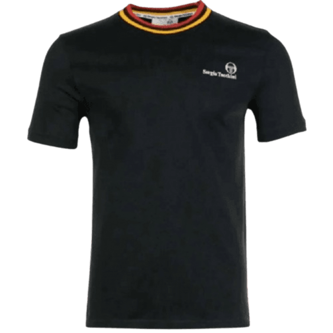 Sergio Tacchini Rainer Fc T-shirt Black/old Gold/adrenaline Rush