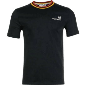 Sergio Tacchini Rainer Fc T-shirt Black/old Gold/adrenaline Rush