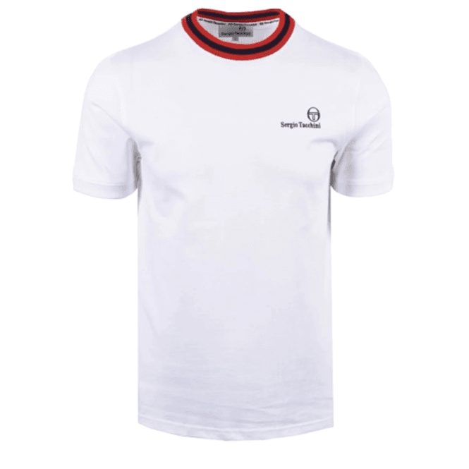 Sergio Tacchini Rainer Fc T-shirt White/maritime Blue/adrenaline