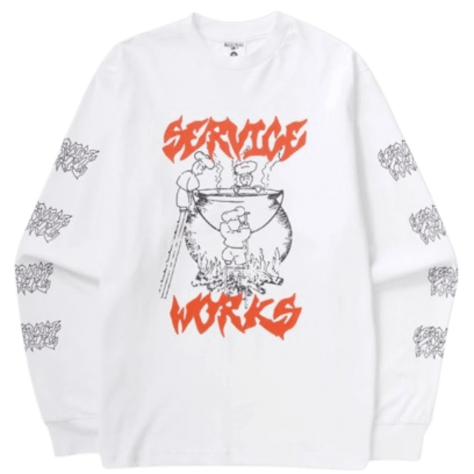 Service Works Boiling Point Ls Tee White