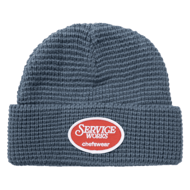 Service Works Waffle Patch Beanie - Teal Blue