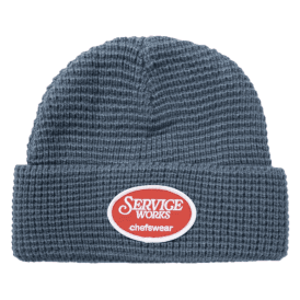 Service Works Waffle Patch Beanie - Teal Blue
