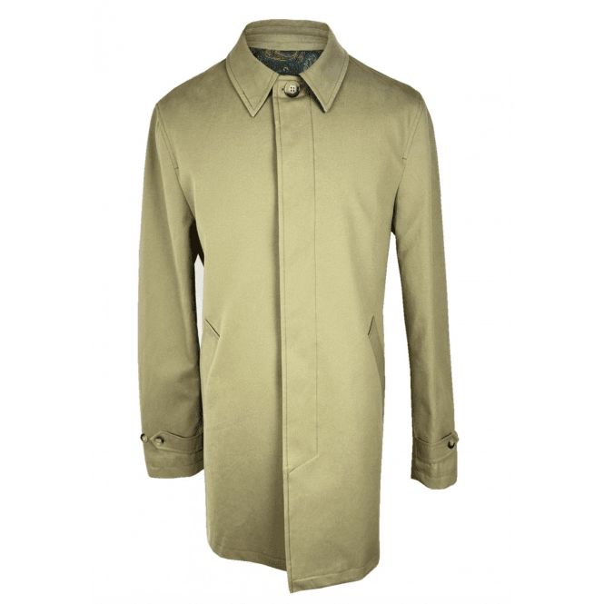 Ska And Soul Paisley Trim Peached Mac Jacket - Stone