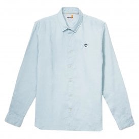 Timberland Mill brook Linen Shirt in Skywark Blue