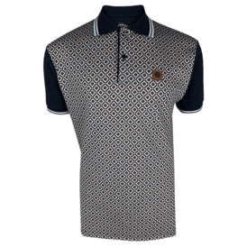 Trojan Diamond Panel Polo Navy