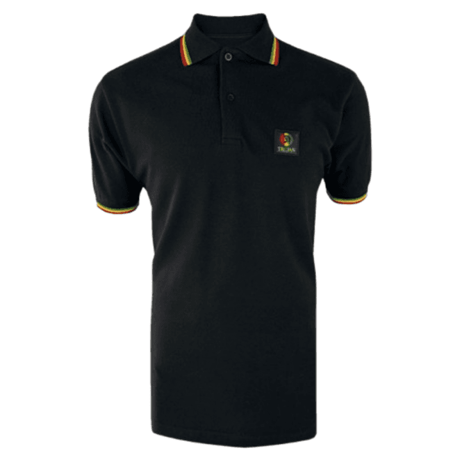 Trojan Flag Badge Pique Polo Rasta