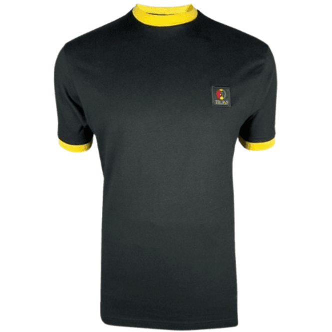 Trojan Flag Badge Ringer Tee Black