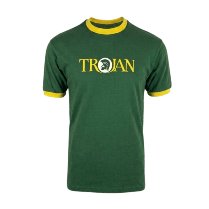 Trojan Logo Ringer T Shirt in Green