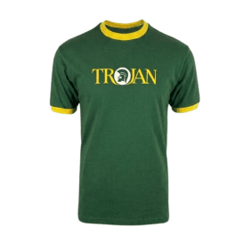 Trojan Logo Ringer T Shirt in Green