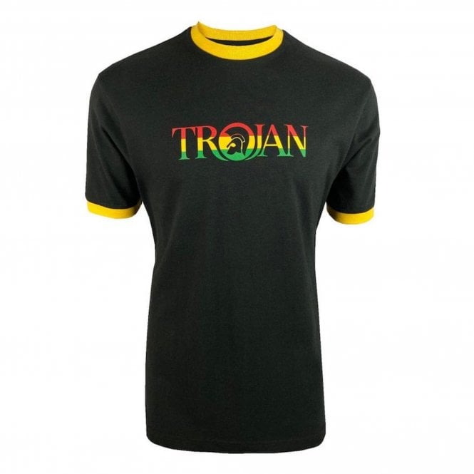 Trojan Logo Ringer T Shirt in Rasta