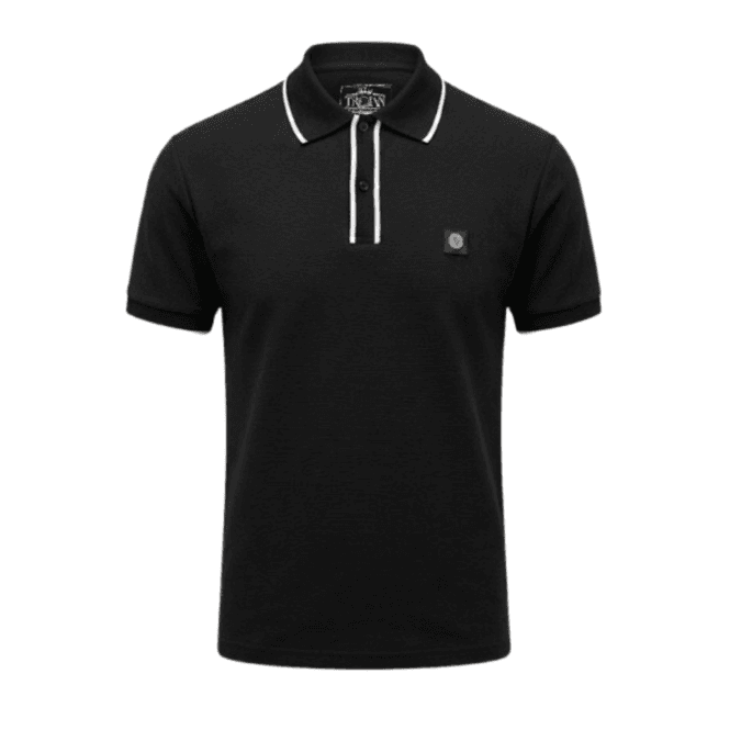 Trojan Mono Ottoman Rib Polo Black