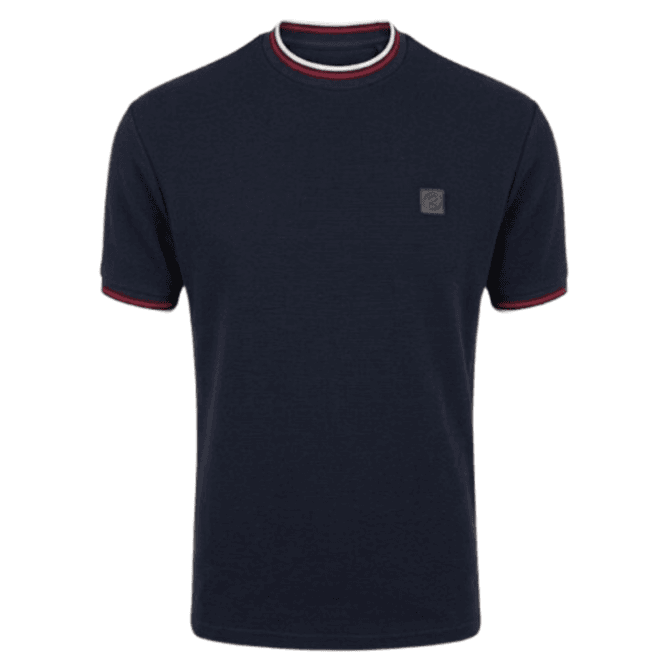 Trojan Ottoman Rib Tee Navy