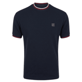 Trojan Ottoman Rib Tee Navy