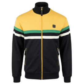 Trojan Panel Track Top in Black