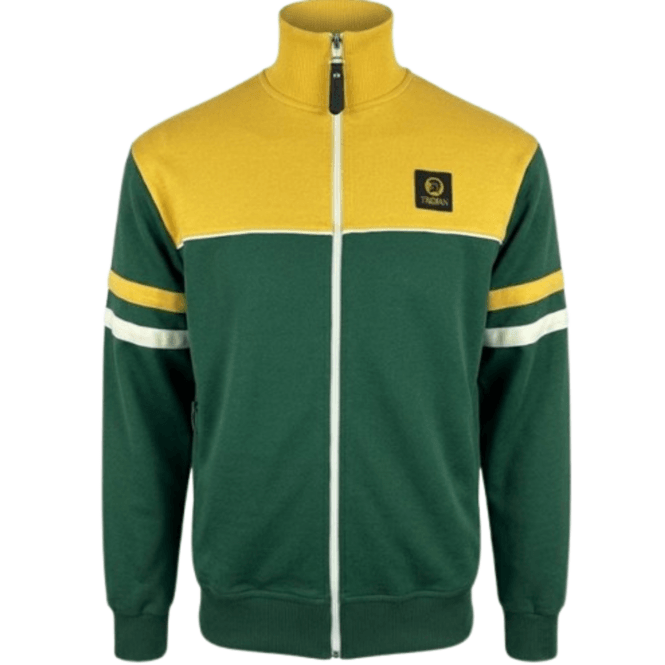 Trojan Panel Track Top in Green