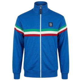 Trojan Retro Stripe Track Top in Cobalt