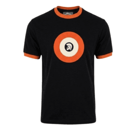 Trojan Target Logo Ringer Tee in Black
