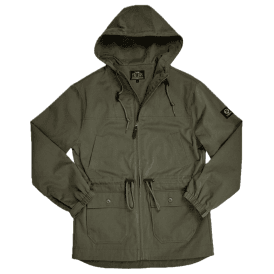 Trojan Twill Badged Parka Jacket - Army