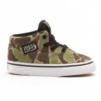Vans Toddler Half Cab Skate Shoes in Camo/black